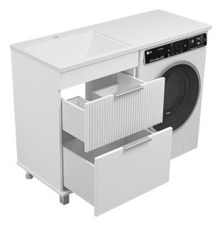 Напольная тумба под раковину Brevita Enfida ENF-07060-012Я под стиральную машину 60см белый